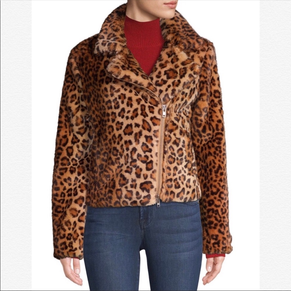 Rebecca Minkoff “Hudson” Faux Fur Leopard Bomber - Picture 4 of 8